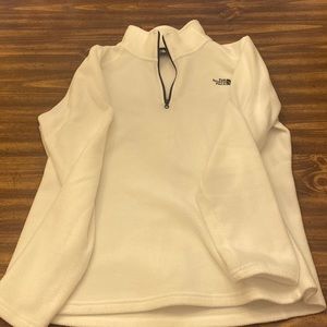 White fleece pullover